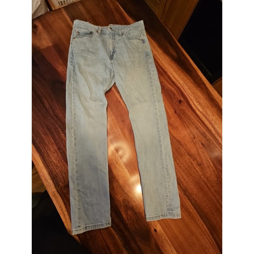 Vintage Levi's 510 Skinny Jeans Mens 33x32 Light Wash Cotton Y2K